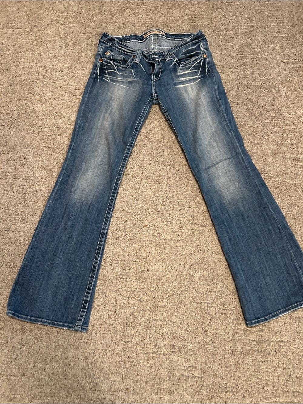 Big Star Blue Flared Wide-Leg Jeans